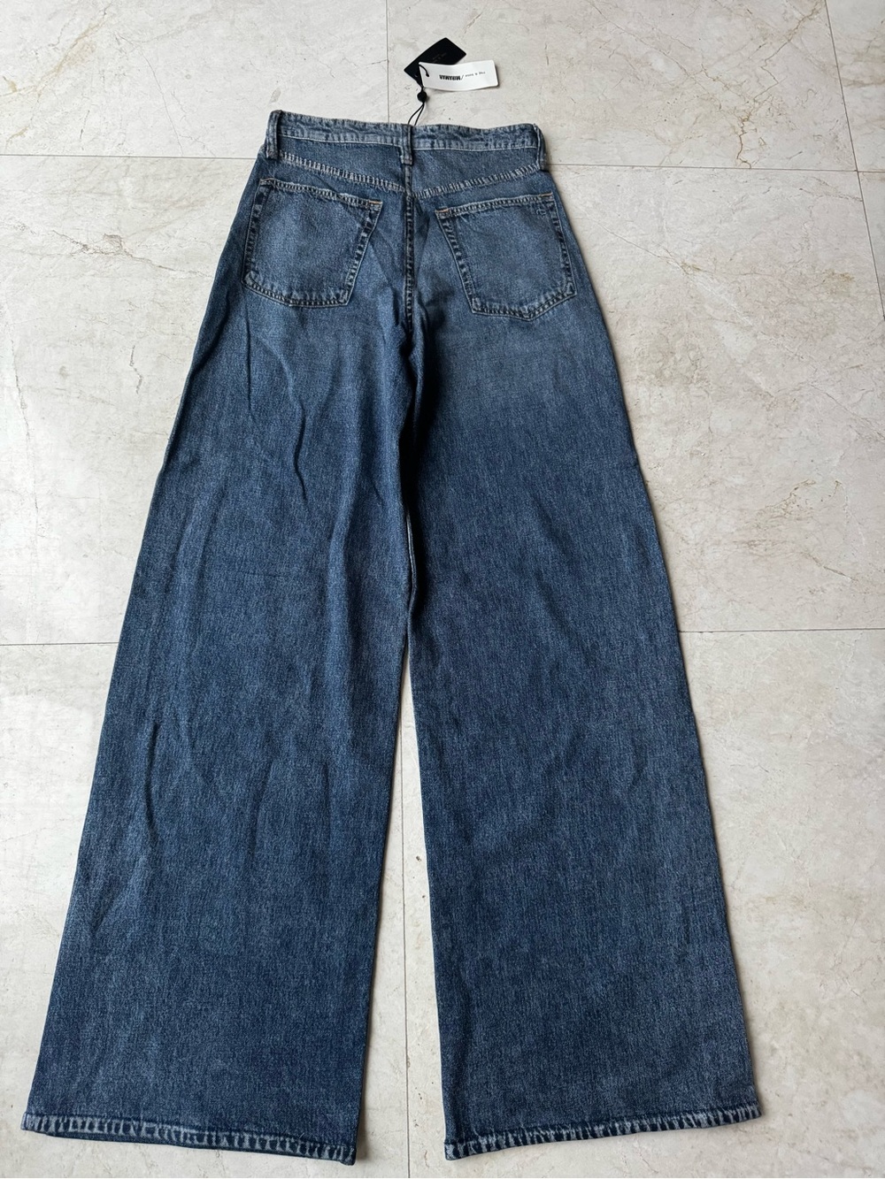 Rag & Bone Miramar Terry Sophe Wide Leg High-Rise Blue Women's Jeans size 25 - Picture 6 of 15